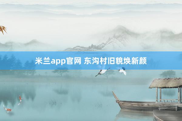 米兰app官网 东沟村旧貌焕新颜